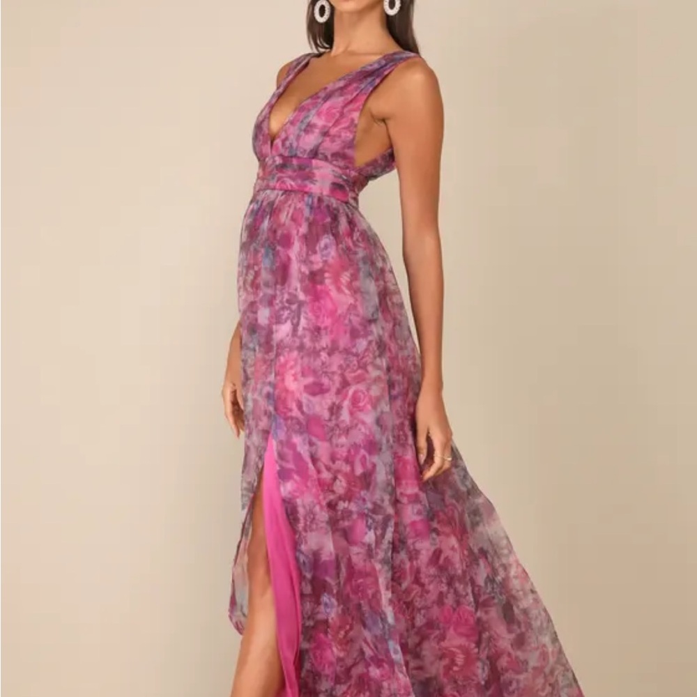 Floral Pink Maxi Dress